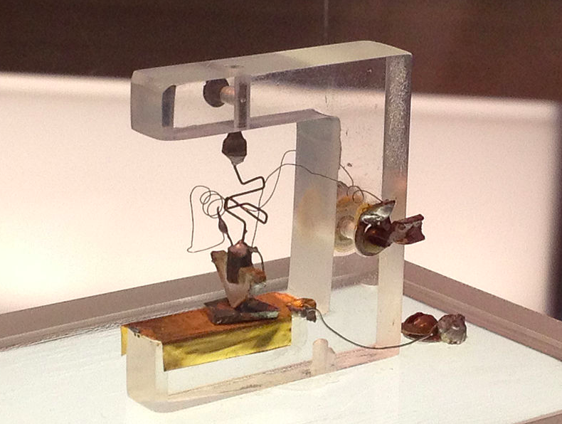 The first transistor. It probably looks so messy because if anyone touched it, it would break