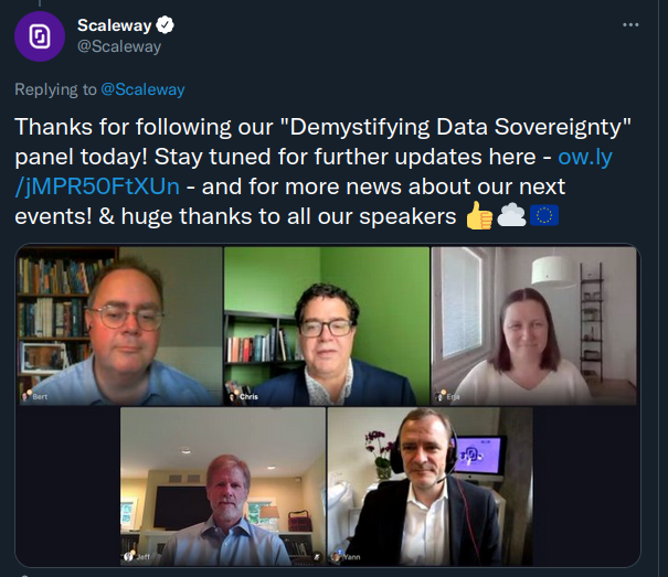 Recently I participated in a very useful panel that aimed to demystify European digital sovereignty.  Even though we spoke for more than an hour (vide